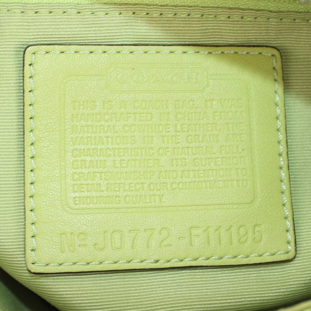 Coach Hamptons Demi Light Green Leather Shoulder Bag J0772-F11195 - Picture 7 of 8